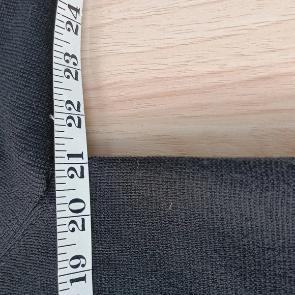 J. Crew G7746 Open-Front Sweater Jacket 100% Merino Wool Black Size Medium - Picture 7 of 9